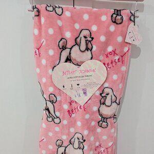 Betsy Johnson Poodle Plush Throw